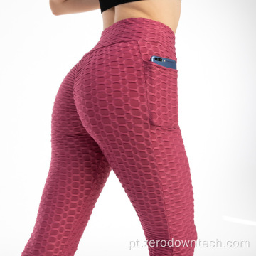 Pernas de cintura alta leggings absorventes de suor